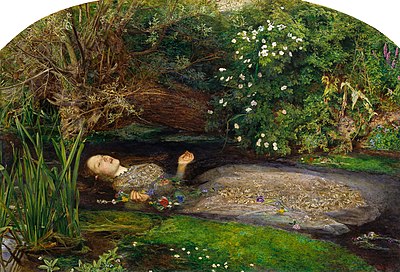What did Millais develop in his paintings from the mid-1850s?