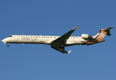 Where is the main base of Libyan Airlines?