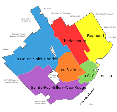 Quebec City shares a border with  [url class="tippy_vc" href="#9643794"]Lac-Beauport[/url], [url class="tippy_vc" href="#9605952"]L'Ange-Gardien[/url] & [url class="tippy_vc" href="#8727285"]Boischatel[/url]. [br] Can you guess which has a larger population?