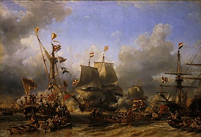 Which war did de Ruyter first serve as a rear admiral?