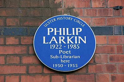 In which city was Larkin commemorated with a statue?