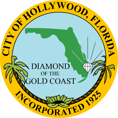 What is the rank of Hollywood, Florida in terms of population in the state of Florida?