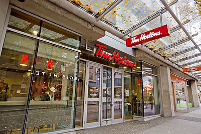 Which investment firm is the majority owner of the holding company that owns Tim Hortons?