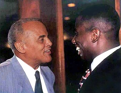 For which juvenile justice issues did Harry Belafonte act as a celebrity ambassador?