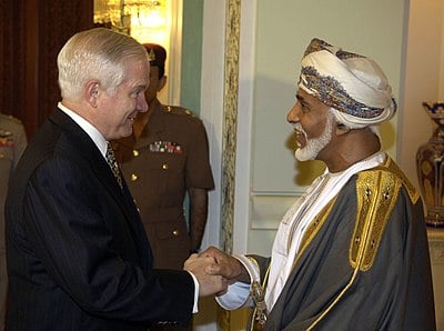 Where was Qaboos bin Said Al Said's father Sultan in Oman?