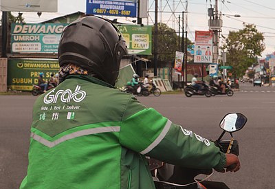 What is the name of Grab's mobile app?