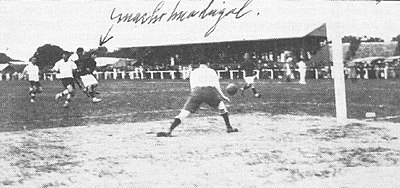 When was the first known football game in El Salvador played?