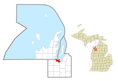 What is the area occupied by Traverse City?