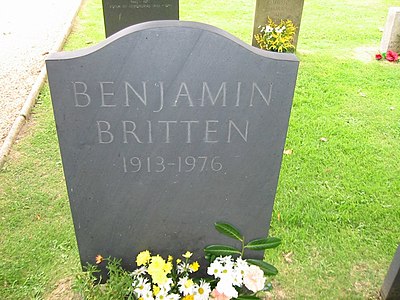 What was the date of Benjamin Britten's death?