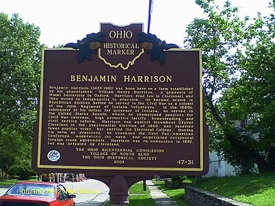 Who was Benjamin Harrison's grandfather?