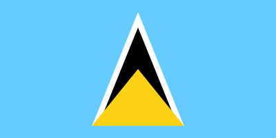 Could you tell me which country shares a sea or a land border with Saint Lucia?