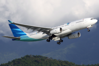 Which European city does Garuda Indonesia currently fly to?