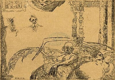 What was one unique quality about James Ensor's paintings?