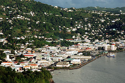 What is the biggest commercial center in Saint Vincent and the Grenadines?