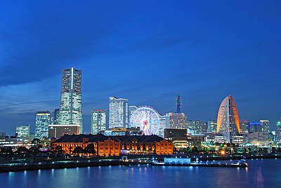 When was the first foreign trading port in Yokohama established?