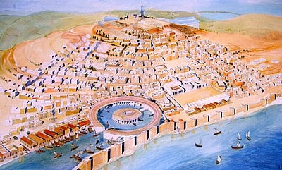 Who first surveyed the archaeological site of Carthage in 1830?