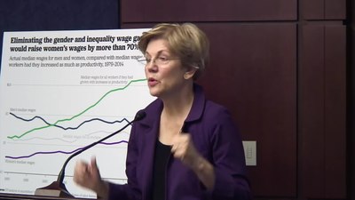 Could you select Elizabeth Warren's most well-known occupations? [br](Select 2 answers)