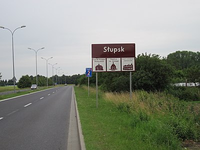 What is the area occupied by Słupsk?