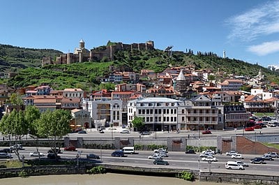 What is the area occupied by Tbilisi?