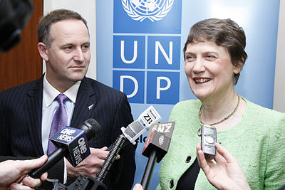 Could you select Helen Clark's most well-known occupations? [br](Select 2 answers)