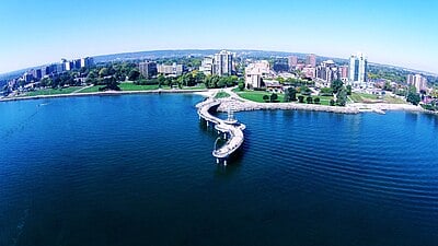 Which lake is Burlington situated near?