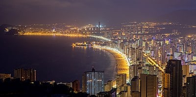 What ranks Benidorm as the fifth-most populous in Alicante?