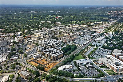 What interstate highway is associated with the Technology Corridor that Rockville is part of?