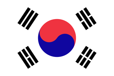 What is the primary team color of the South Korea women's national football team?