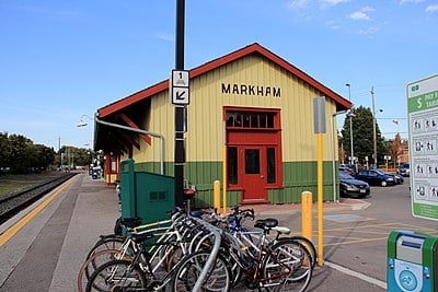 What is the total area of Markham in square kilometers?