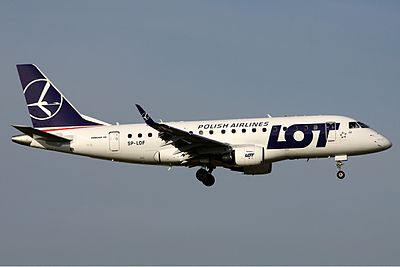 Which two cities does LOT Polish Airlines serve from Budapest Ferenc Liszt International Airport?