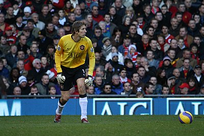 Which club did van der Sar win the most individual awards with?