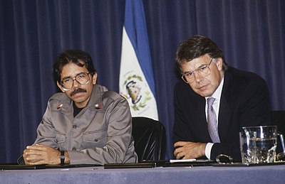 What was one of the major policies Daniel Ortega implemented during his first term?
