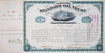 How many smaller companies was Standard Oil broken up into after its dissolution?