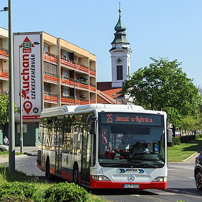 What is Székesfehérvár known for in terms of transportation?
