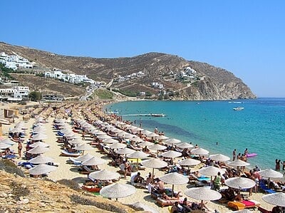 What is Mykonos known for in terms of tourism?