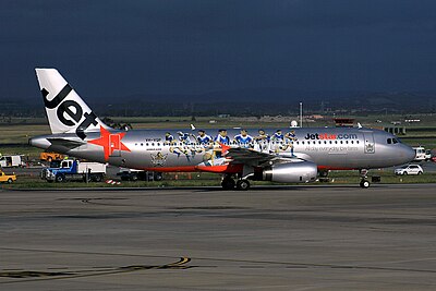 What percentage of all passengers travelling in and out of Australia does Jetstar carry?