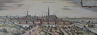 What is the name of the large market square in Groningen?