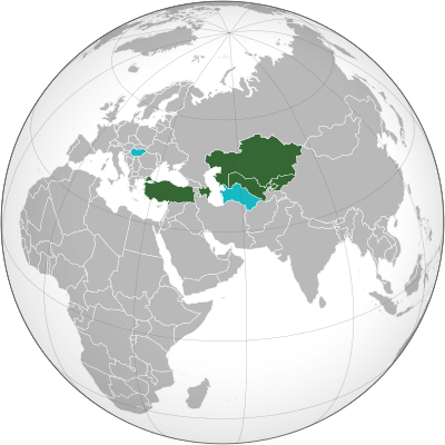 Which country is an observer state in the Organization of Turkic States but not a full member?
