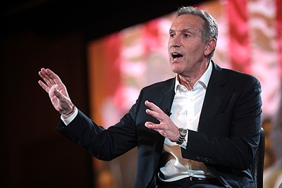 What year did Howard Schultz become the CEO of Starbucks for the first time?