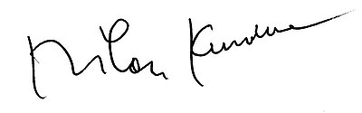 What is the nationality of Milan Kundera after his exile?