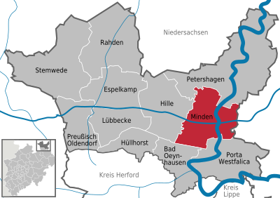 Minden shares a border with  [url class="tippy_vc" href="#548181"]Hille[/url], [url class="tippy_vc" href="#20607"]Bad Oeynhausen[/url] & [url class="tippy_vc" href="#548604"]Petershagen[/url]. [br] Can you guess which has a larger population?