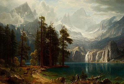 Bierstadt was a pioneer in painting scenes of?