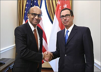 Who was one of the candidates Tharman defeated in the 2023 presidential election?