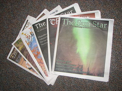 Which two student newspapers merged to form The Sun Star?