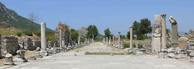 Which ancient wonder was located near Ephesus?