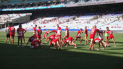 Where do the Sydney Swans conduct their outdoor training sessions?