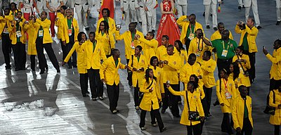 Who won three of Jamaica's six gold medals at the 2008 Summer Olympics?