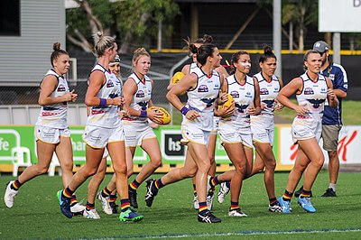 In which year did the Adelaide women's team join the AFLW competition?
