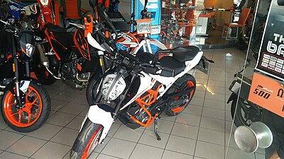 From which year was KTM the largest motorcycle manufacturer in Europe for four consecutive years?