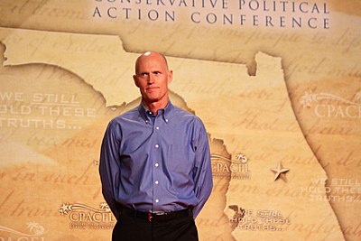 Who was Rick Scott's Democratic opponent in the 2014 governor's race?